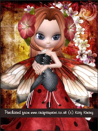 Blossom Fairy in Red A4 Tunnel Card Kit