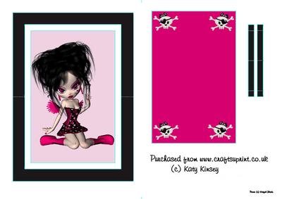 Rock and Roll Fairy Flip Card Sheet