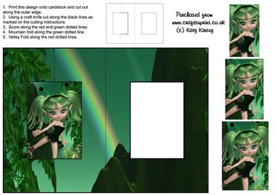 Kiaragh Fairy Foldback Card with Simple Pyramage