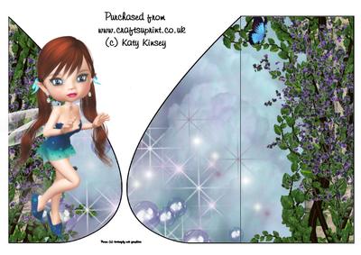 Starlight Fairy Tear Drop Card