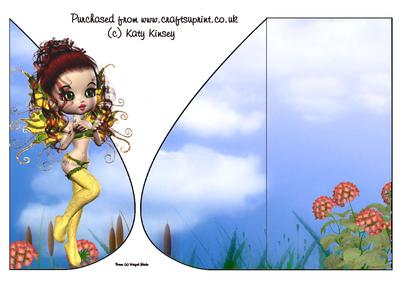 Sunshine Fairy Teardrop Card