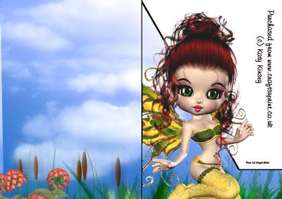 Sunshine Fairy A5 Shaped Front Print and Fold Card