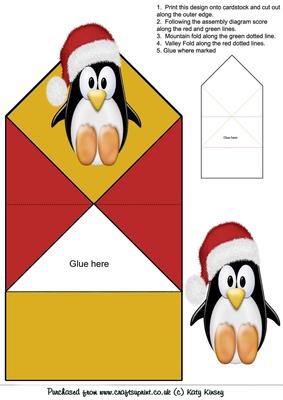 Percy Penguin Christmas Pop Up Spring Card