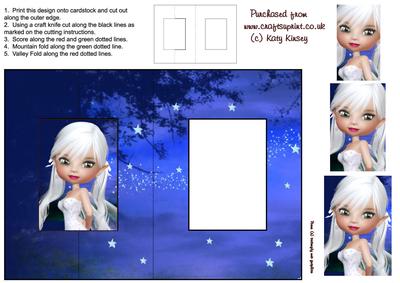 Crystal Fairy Foldback Card with Simple Pyramage