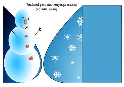Frosty the Snowman Tear Drop Card