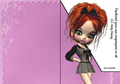 Annabelle Shaped Front A5 Card