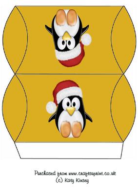 Percy Penguin Christmas Pillow Box