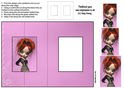 Annabelle Foldback Card with Simple Pyramage