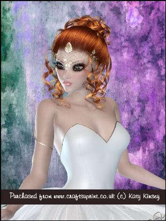 Beautiful Ballerine in White A4 Pyramage Card Kit