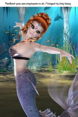 Graceful Mermaid A4 Card Front