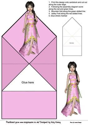 Elf Princess in Pink Pop Up Spring Card