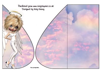 Angelina Guardian Angel Tear Drop Card