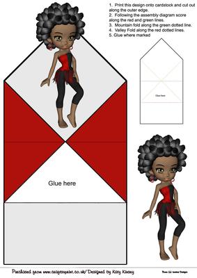 Lula in Red Pop Up Spring Card