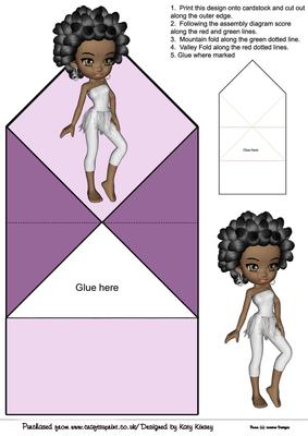 Lula in White Pop Up Spring Card