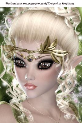 Elf Princess Portrait A4 Card Front