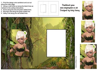 Niamh Fairy Foldback Card with Simple Pyramage