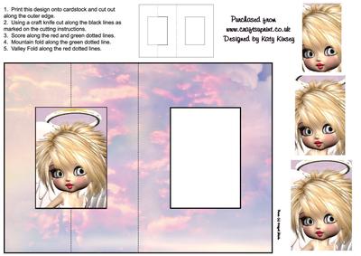 Angelina Guardian Angel Foldback Card with Simple Pyramage