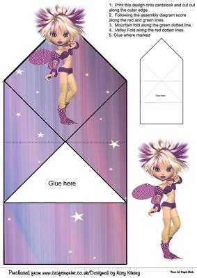 Indigo Fairy Pop Up Spring Card