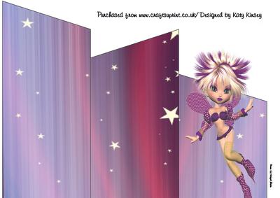 Indigo Fairy Cascade Card