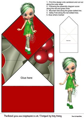 Holly Christmas Pop Up Spring Card