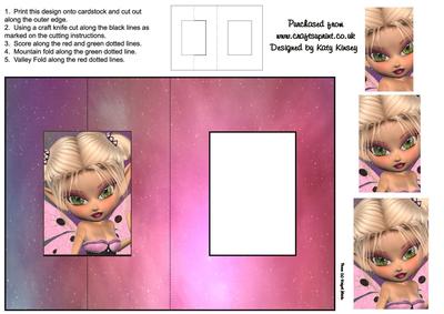 Trixie Fairy Foldback Card with Simple Pyramage