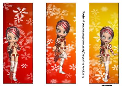 Noelle Christmas Pixie Set of 3 Bookmarks