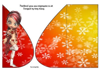 Noelle Christmas Pixie Tear Drop Card