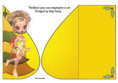 Carole Christmas Fairy Tear Drop Card