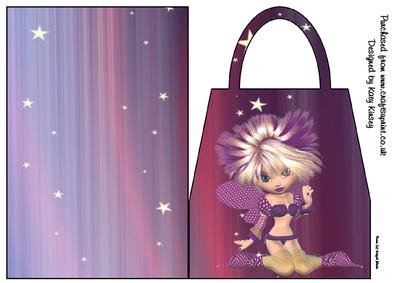 Indigo Fairy Handbag Card