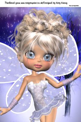Chrissie the Snow Fairy A4 Card Front