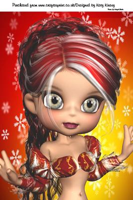 Noelle Christmas Pixie A4 Card Front