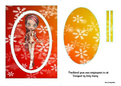 Noelle Christmas Pixie Flip Card Sheet