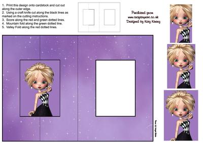 Megan Foldback Card with Simple Pyramage