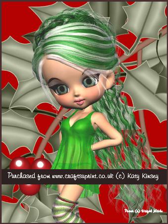 Holly Christmas A4 Pyramage Card Kit