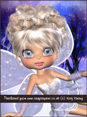 Chrissie the Snow Fairy A4 Pyramage Card Kit