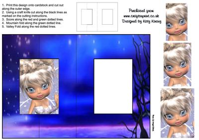 Chrissie the Snow Fairy Foldback Card with Simple Pyramage