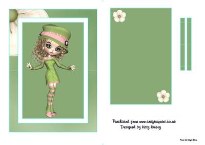 Emily in Green Flip Card Sheet