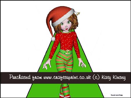 Christmas Elf 3D Stand Up Pyramid Card Kit