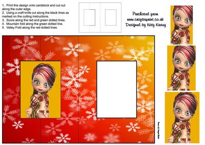Noelle Christmas Pixie Foldback Card with Simple Pyramage