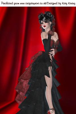 Scarlet Elegance A4 Card Front
