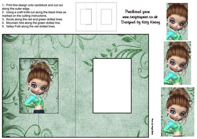 Eliza Foldback Card with Simple Pyramage