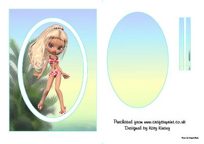 Pamela at the Beach Flip Card Sheet