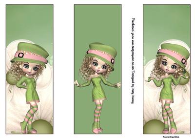 Emily in Green Set of 3 Bookmarks