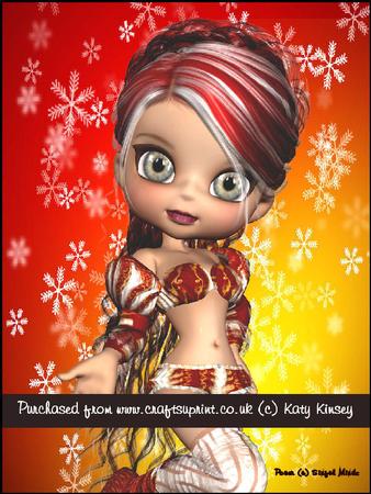 Noelle Christmas Pixie A4 Pyramage Card Kit