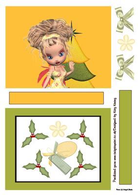 Carole Christmas Fairy Shaker Card