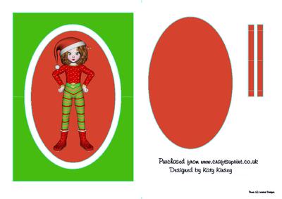Christmas Elf Flip Card Sheet