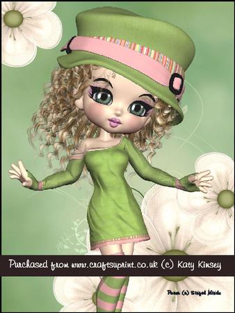 Emily in Green A4 Pyramage Card Kit