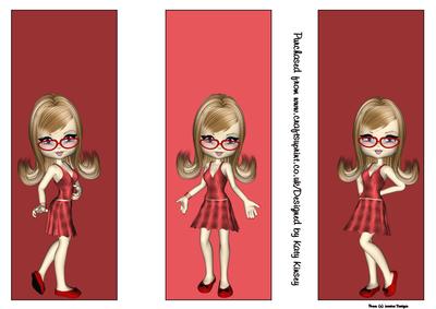 Sexy Specs in Red Set of 3 Bookmarks