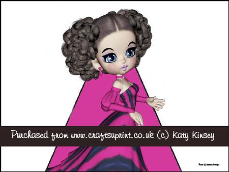 Isabella in Pink and Navy 3D Stand Up Pyramid Card Kit