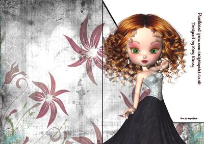 Sasha A5 Shaped Front Print and Fold Card
